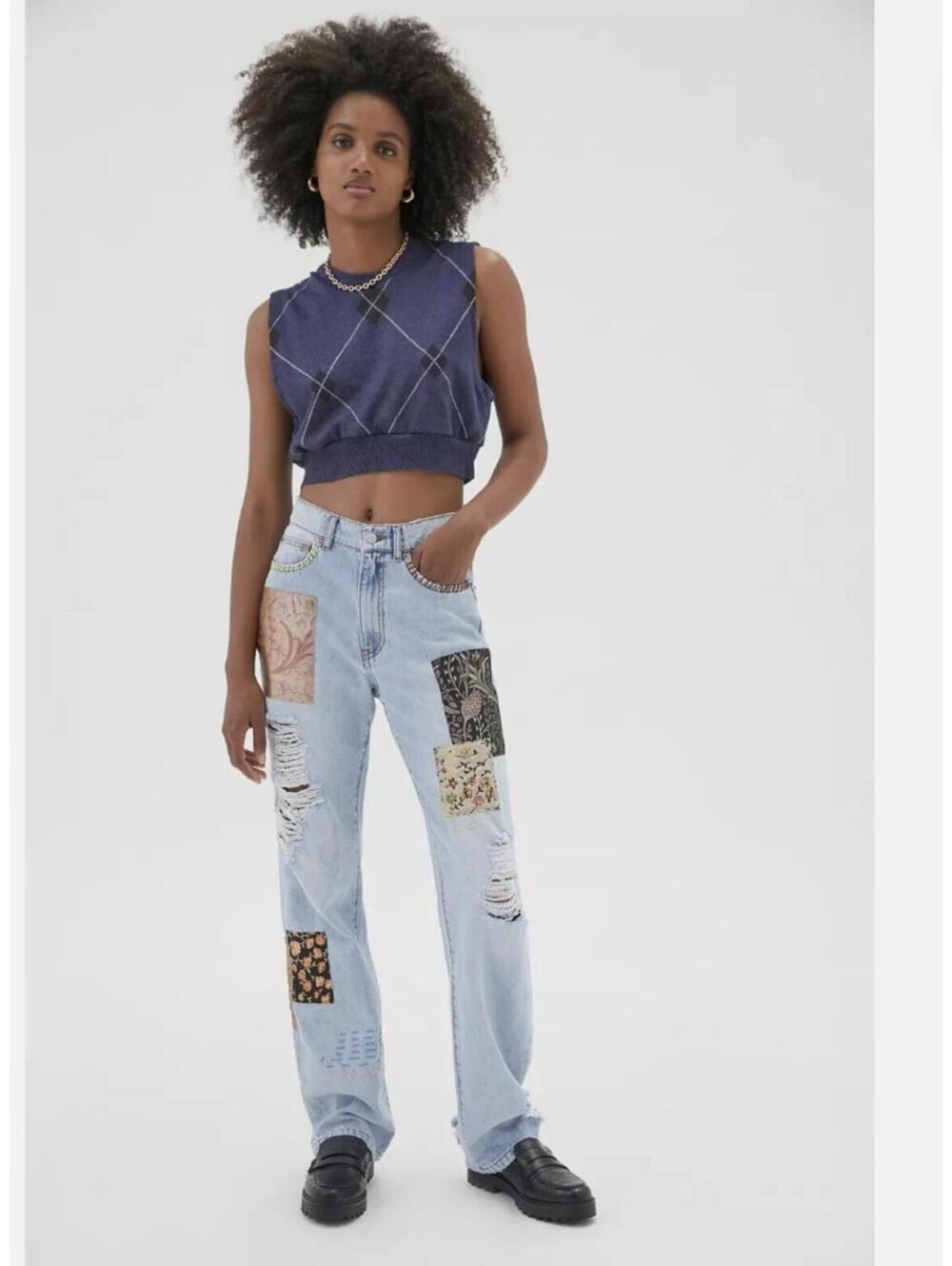 Urban Outfitters BDG High-Waisted Cowboy Patchwork Jeans Size 27